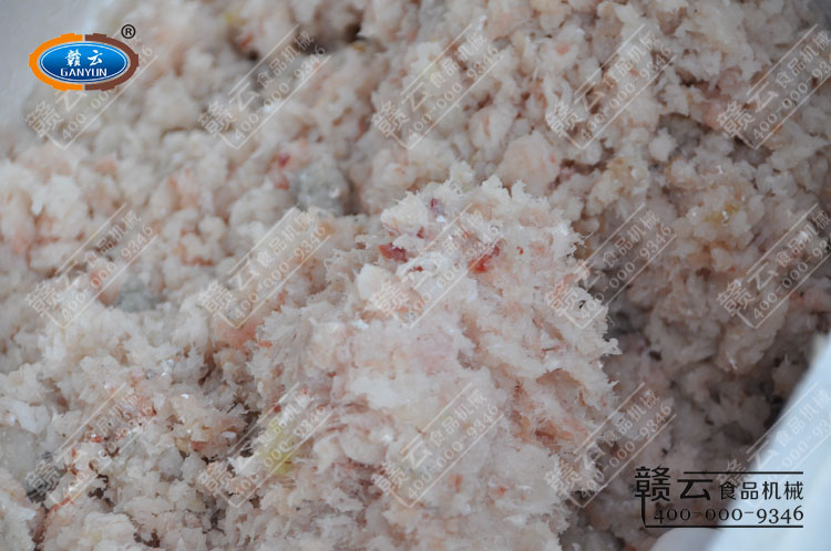 采肉機采好的鮮魚肉